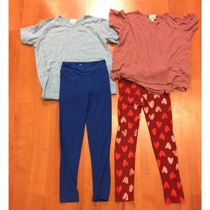 Girls 10/12 leggings & tee bundle